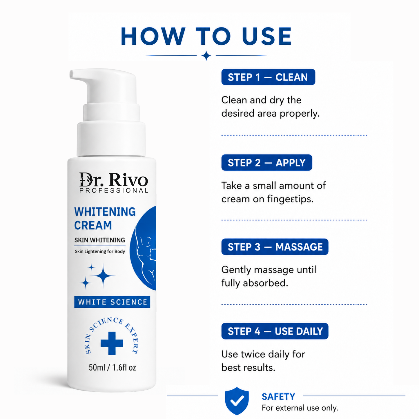 Intimate & Dark Area Whitening Cream Dr.Rivo PROFESSIONAL