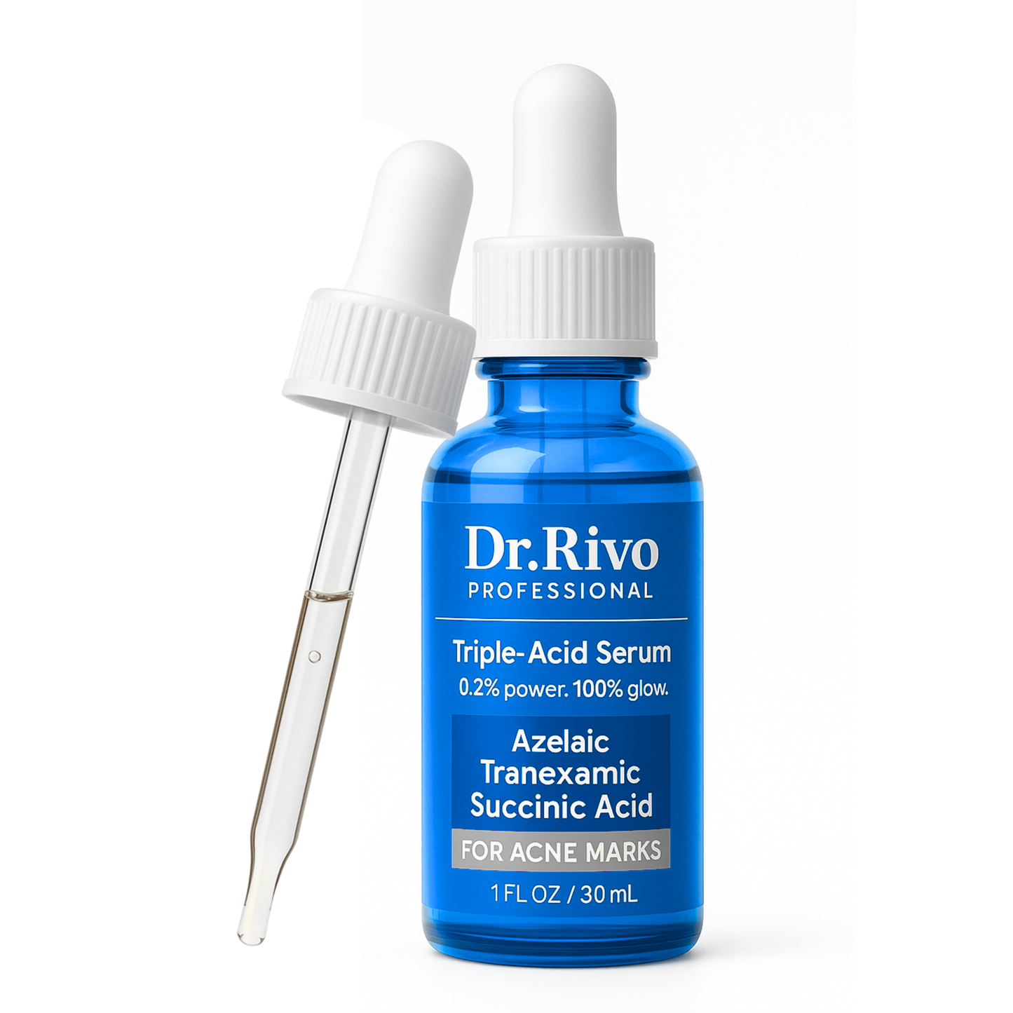 Triple-Acid Face Serum – Fades acne marks, brightens skin & boosts glow. 0.2% active formula. Gentle, effective & fast-absorbing.