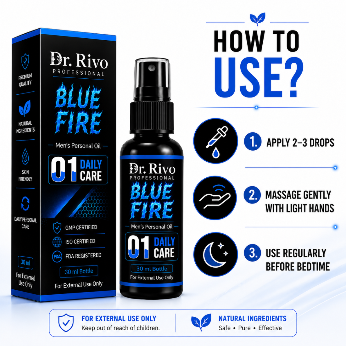 Blue Fire Oil- Helps to Improve Male Wellness Dr.Rivo