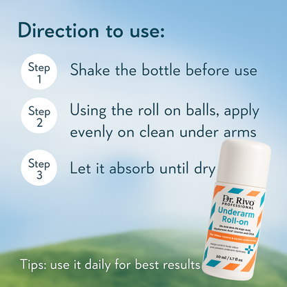 4% AHA BHA Underarm Roll On | For Dark Underarm & Odour Control | Deodorant Roll-on - For Men & Women