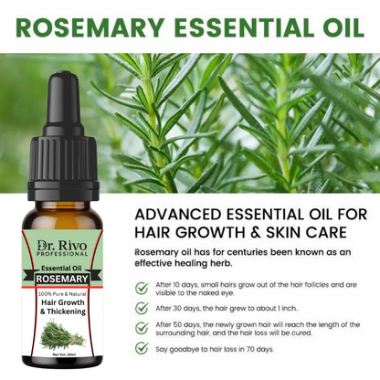 100% Pure & Natural Rosemary Essential Oil, Hair Growth, Skin Care, Aromatherapy (30 ml)