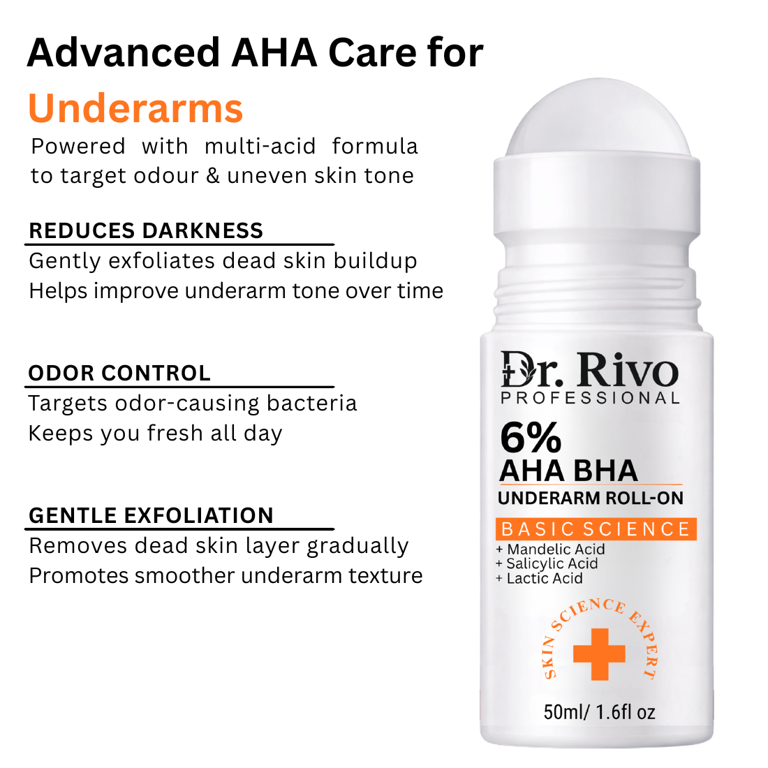 6% AHA BHA Underarm Roll On