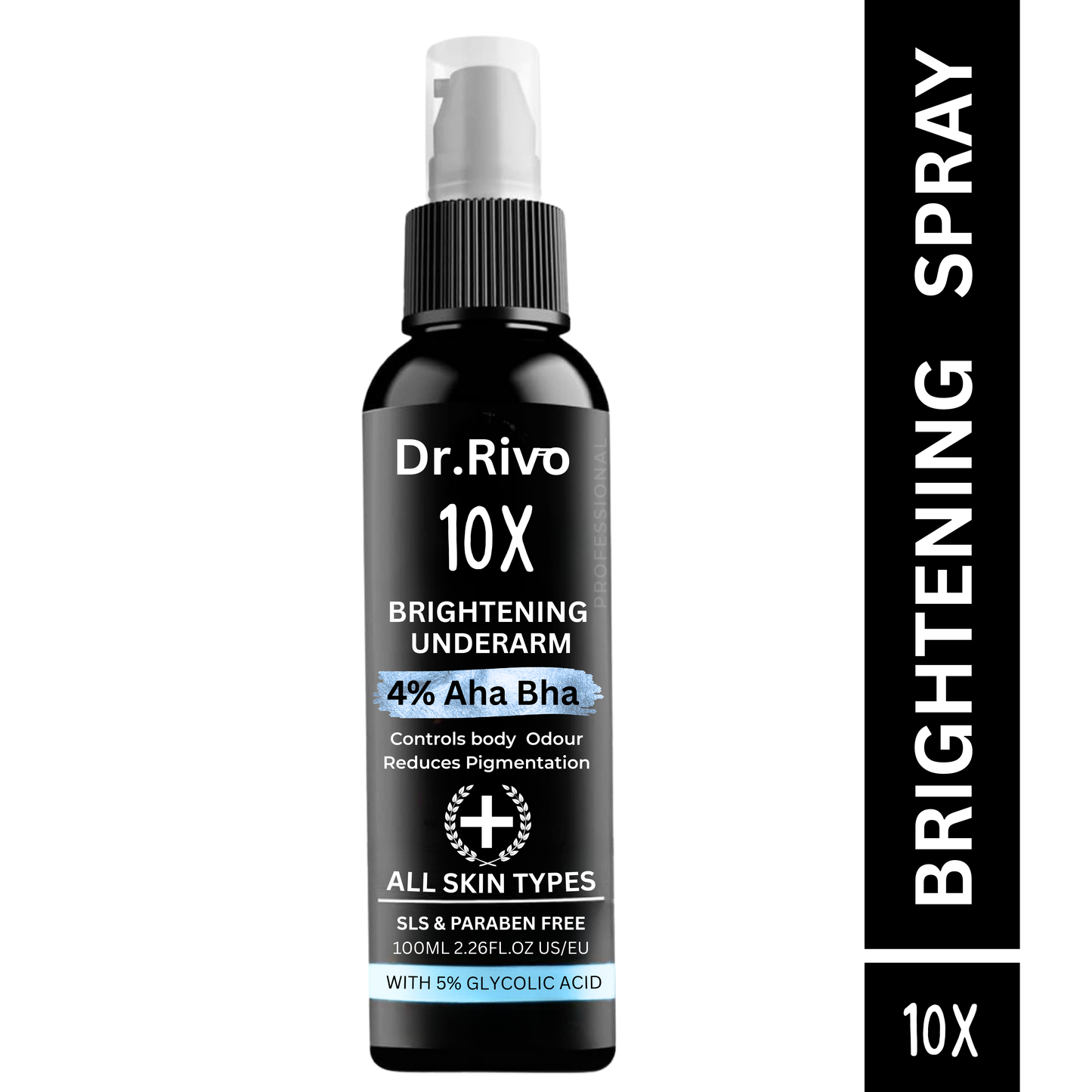 4% Aha Bha with 5% Glycolic Acid Underarm Brightening Spray Men & Women  (100 ml)
