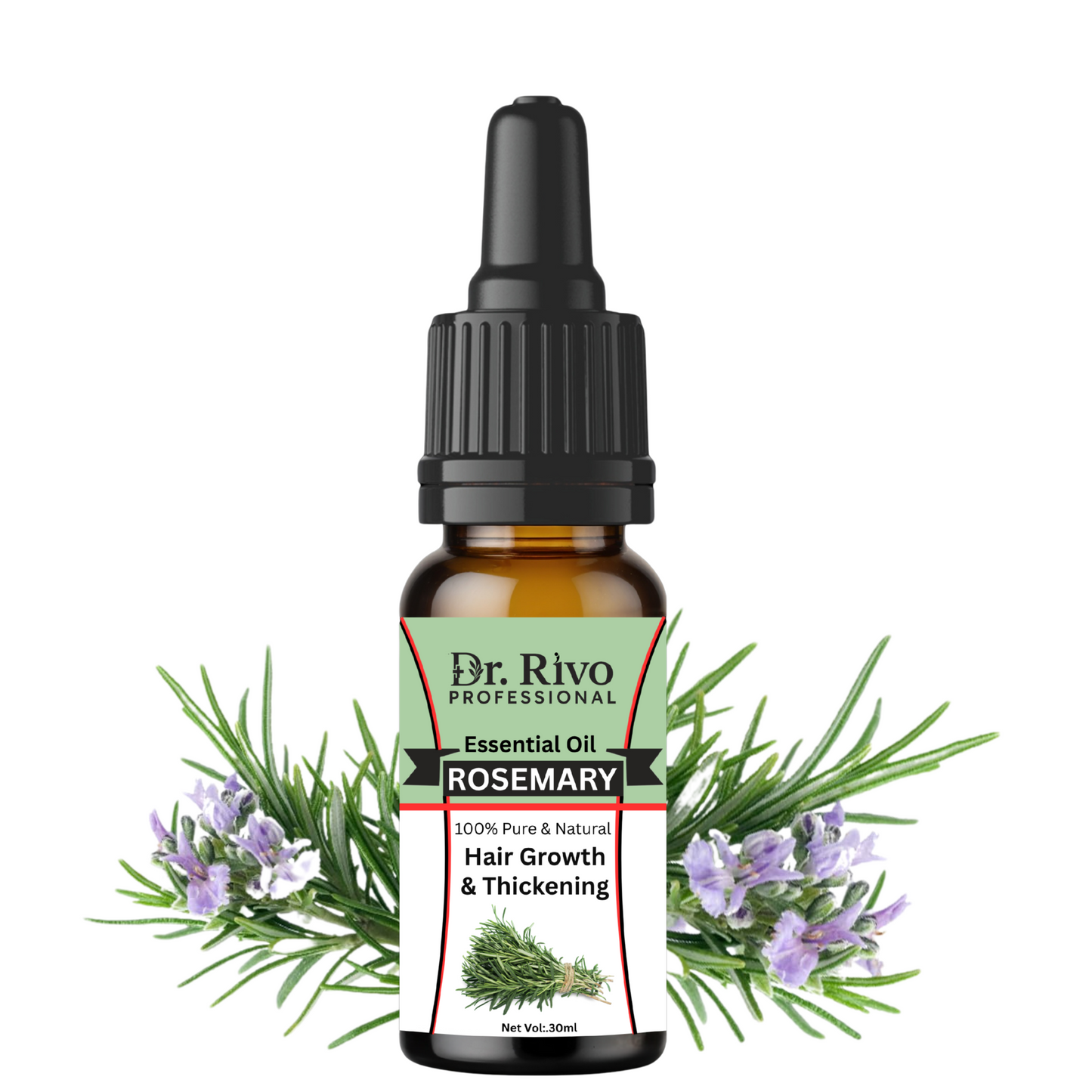 100% Pure & Natural Rosemary Essential Oil, Hair Growth, Skin Care, Aromatherapy (30 ml)