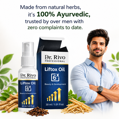 Liftox Oil 6X for Men | Performance & Stamina Massage Oil Dr.Rivo PROFESSIONAL