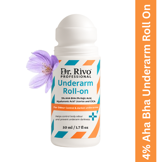 4% AHA BHA Underarm Roll On | For Dark Underarm & Odour Control | Deodorant Roll-on - For Men & Women