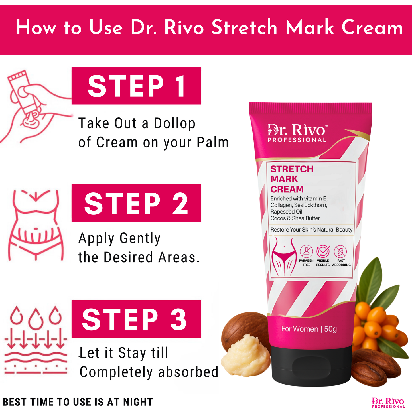 Stretch Marks Removal Cream in During After Pregnancy Delivery  (50 g)