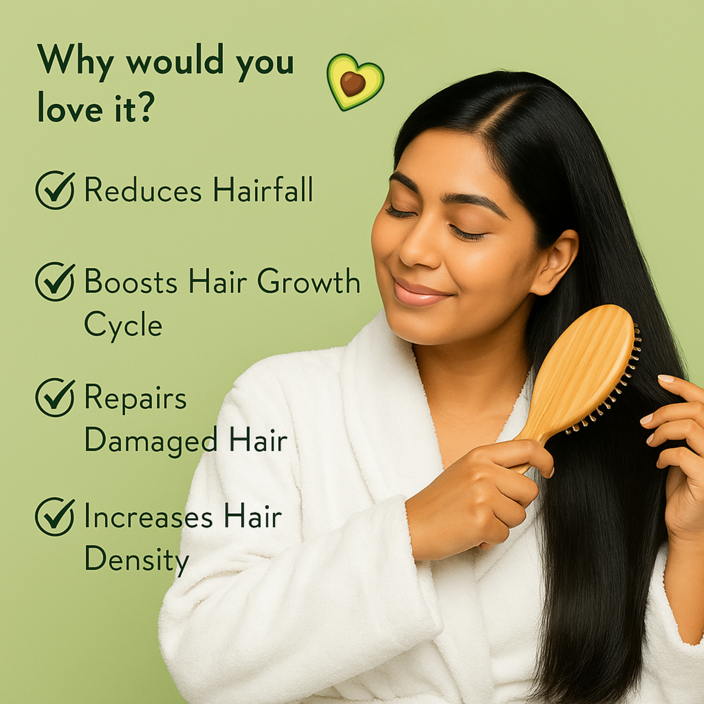 Hair Growth Serum Rosemary & Avocado | Reduces Hairfall & Boosts Hair Growth  (50 ml)