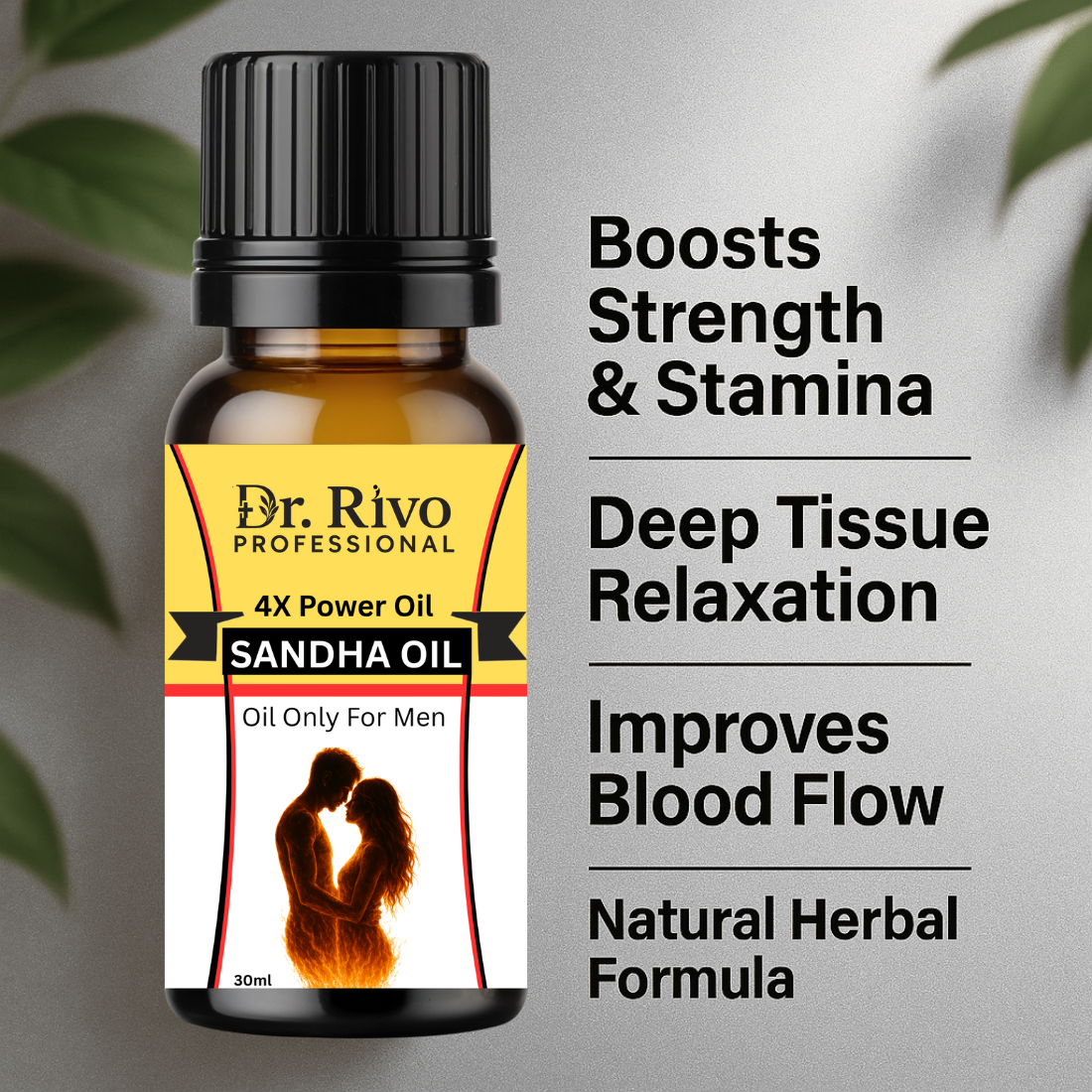 Dr. Rivo Ayurvedic Men’s Wellness Massage Oil – 30ml Ayurvedic oil all Ingredients