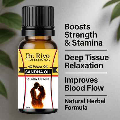 Dr. Rivo Ayurvedic Men’s Wellness Massage Oil – 30ml Ayurvedic oil all Ingredients