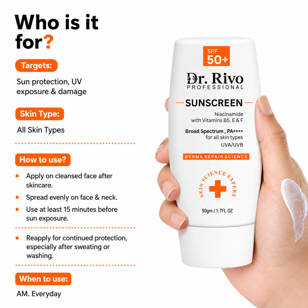 Sunscreen SPF 50+ PA++++