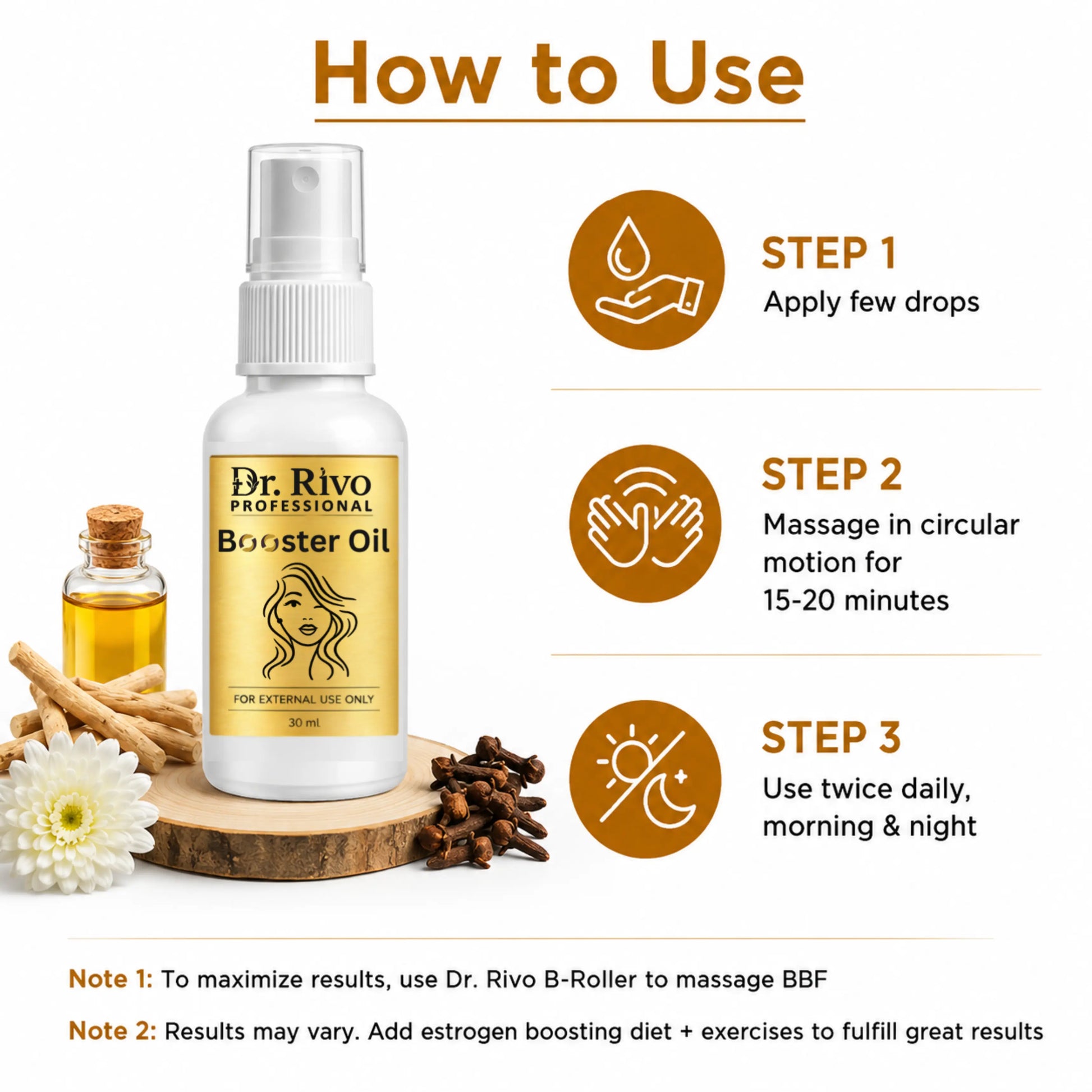 Booster Massage Oil for Women Dr.Rivo PROFESSIONAL