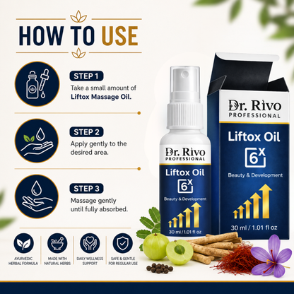 Liftox Oil 6X for Men | Performance & Stamina Massage Oil Dr.Rivo PROFESSIONAL