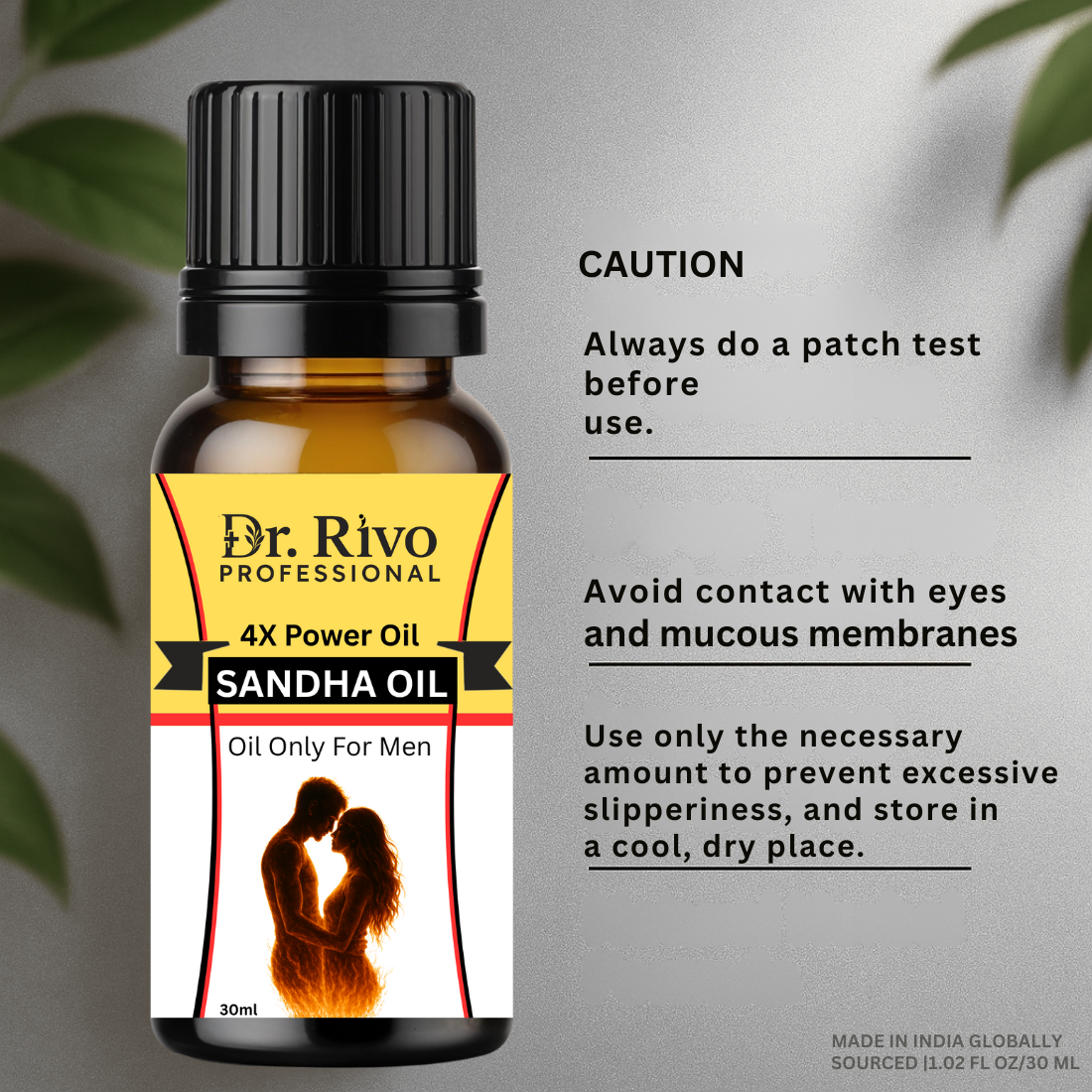 Dr. Rivo Ayurvedic Men’s Wellness Massage Oil – 30ml Ayurvedic oil all Ingredients
