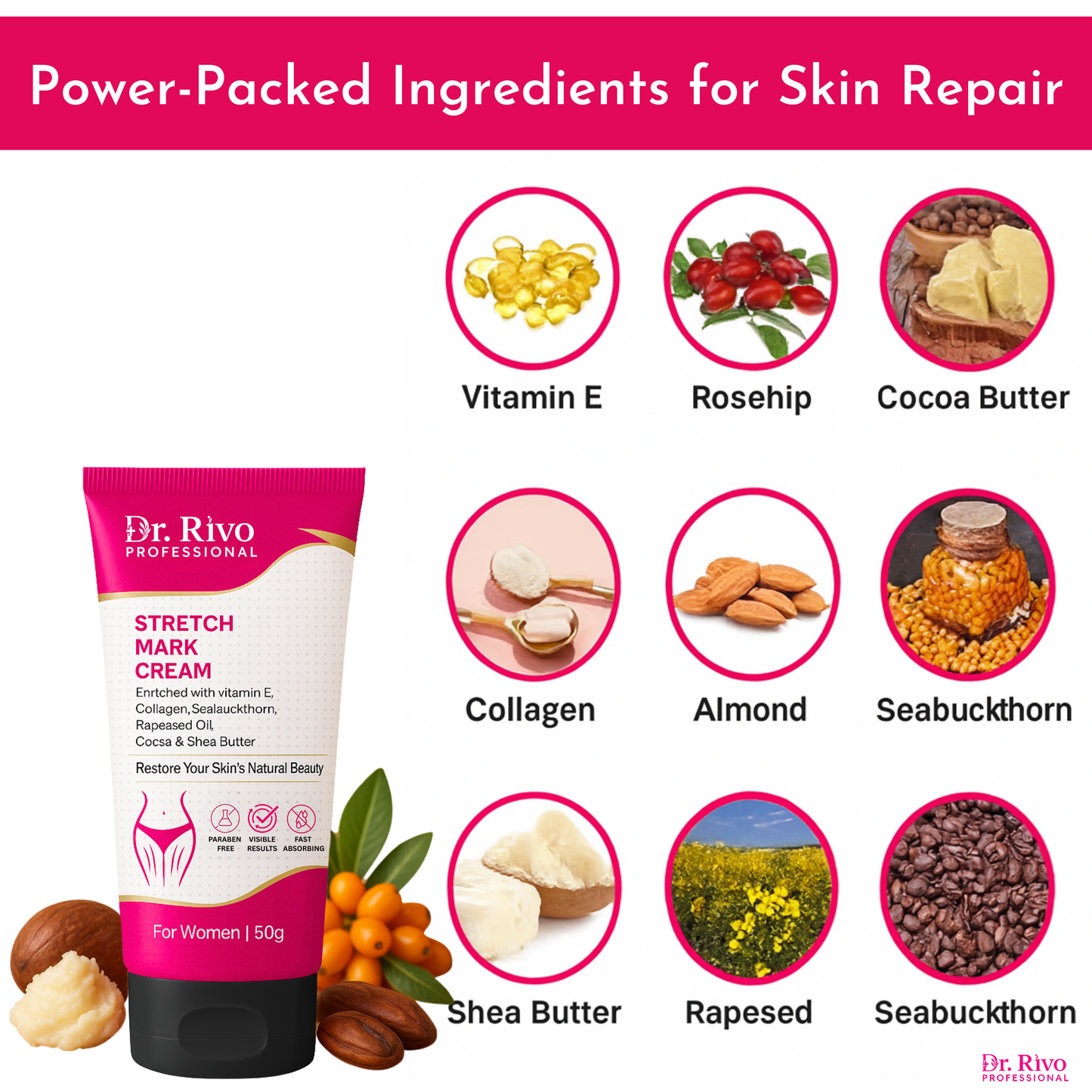 Stretch Marks Removal Cream in During After Pregnancy Delivery  (50 g)