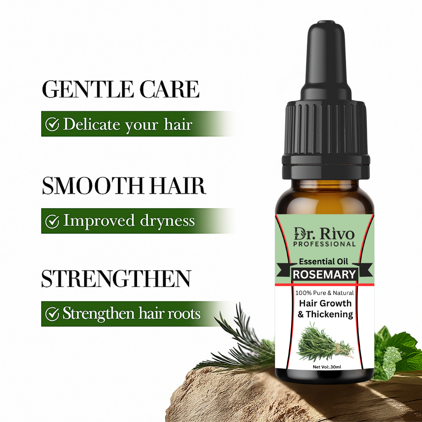 100% Pure & Natural Rosemary Essential Oil, Hair Growth, Skin Care, Aromatherapy (30 ml)