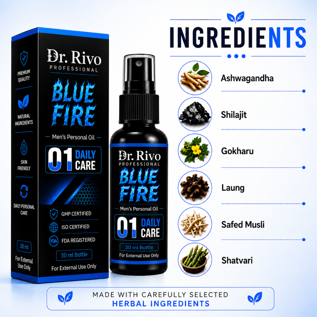 Blue Fire Oil- Helps to Improve Male Wellness Dr.Rivo