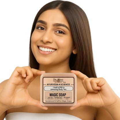 Sandalwood & Saffron Magic Soaps For Bath-DeTan and Glowing Brightening Skin  (100 g)
