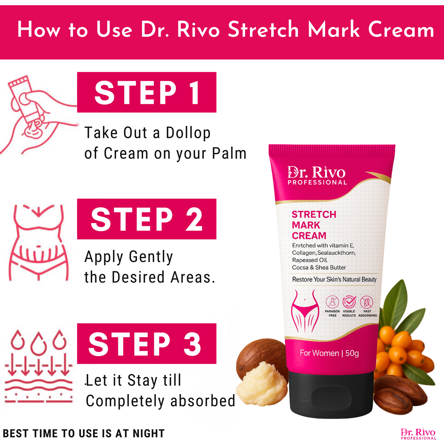 Stretch Marks Removal Cream in During After Pregnancy Delivery  (50 g)