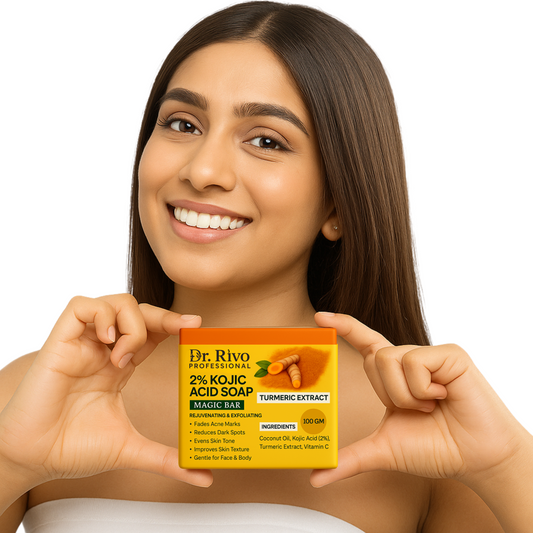 2% Kojic Acid Detan Soap for Glowing & Brightening Skin with Turmeric  (100 g)