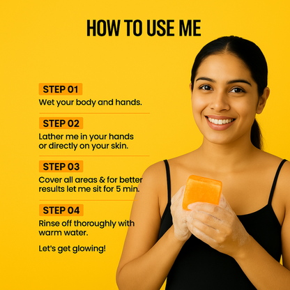 2% Kojic Acid Detan Soap for Glowing & Brightening Skin with Turmeric  (100 g)